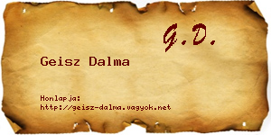 Geisz Dalma névjegykártya